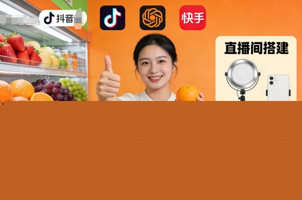 水果直播卖货玩法讲解、直播间搭建等，适合抖音快手视频号凯哥轻创网-轻创网-创业网-网创项目资源站-副业项目-创业项目-搞钱项目凯哥轻创网