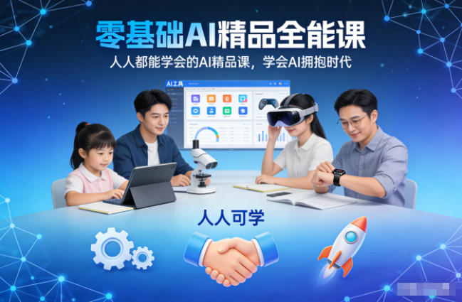 零基础AI精品全能课，人人都能学会的AI精品课，学会AI拥抱时代凯哥轻创网-轻创网-创业网-网创项目资源站-副业项目-创业项目-搞钱项目凯哥轻创网