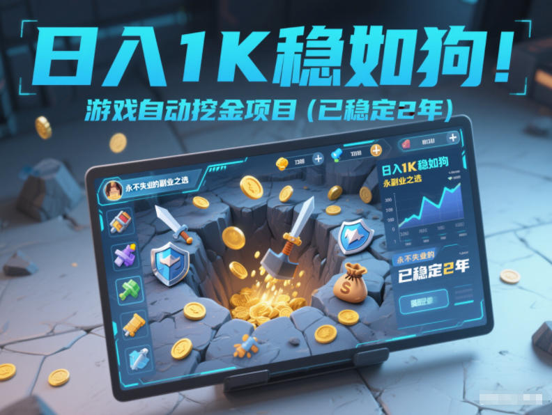 日入1K稳如狗！游戏自动挖金项目（已稳定2年），永不失业的副业之选【揭秘】凯哥轻创网-轻创网-创业网-网创项目资源站-副业项目-创业项目-搞钱项目凯哥轻创网