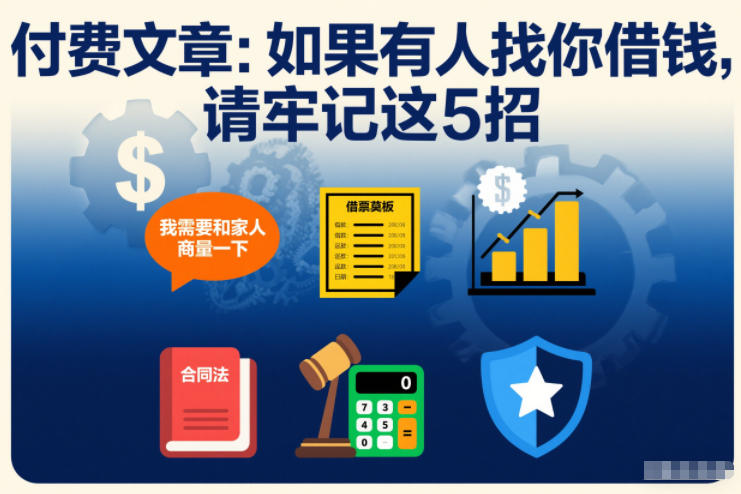 付费文章：如果有人找你借钱，请牢记这5招凯哥轻创网-轻创网-创业网-网创项目资源站-副业项目-创业项目-搞钱项目凯哥轻创网