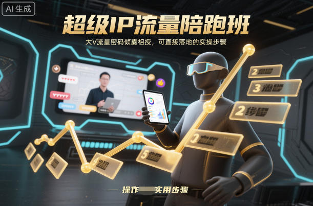 超级IP流量陪跑班，大V流量密码倾囊相授，可直接落地的实操步骤凯哥轻创网-轻创网-创业网-网创项目资源站-副业项目-创业项目-搞钱项目凯哥轻创网