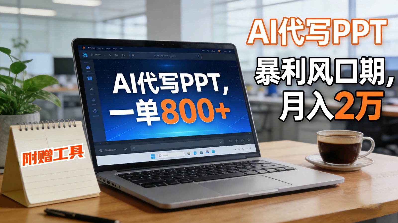 AI 代写做 PPT！一单狂赚 800+，风口期月入 2 万（工具 + 提示词直接送）凯哥轻创网-轻创网-创业网-网创项目资源站-副业项目-创业项目-搞钱项目凯哥轻创网