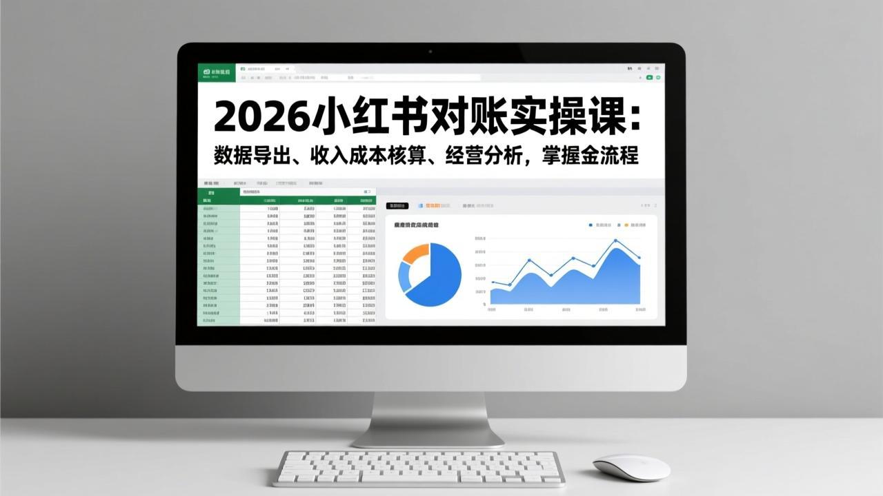 （17071期）2026小红书对账实操课：数据导出、收入成本核算、经营分析，掌握全流程凯哥轻创网-轻创网-创业网-网创项目资源站-副业项目-创业项目-搞钱项目凯哥轻创网