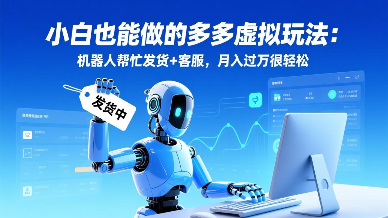 （17230期）小白也能做的多多虚拟玩法：机器人帮忙发货+客服，月入过万很轻松凯哥轻创网-轻创网-创业网-网创项目资源站-副业项目-创业项目-搞钱项目凯哥轻创网