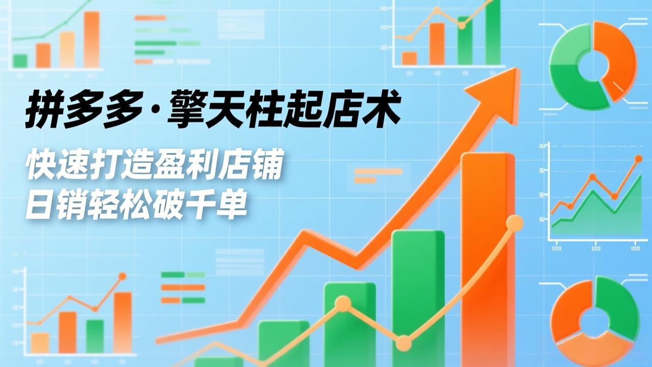 （17149期）拼多多·擎天柱起店术，爆流布局、利润起飞、不断流，快速打造盈利店铺，日销轻松破千单凯哥轻创网-轻创网-创业网-网创项目资源站-副业项目-创业项目-搞钱项目凯哥轻创网