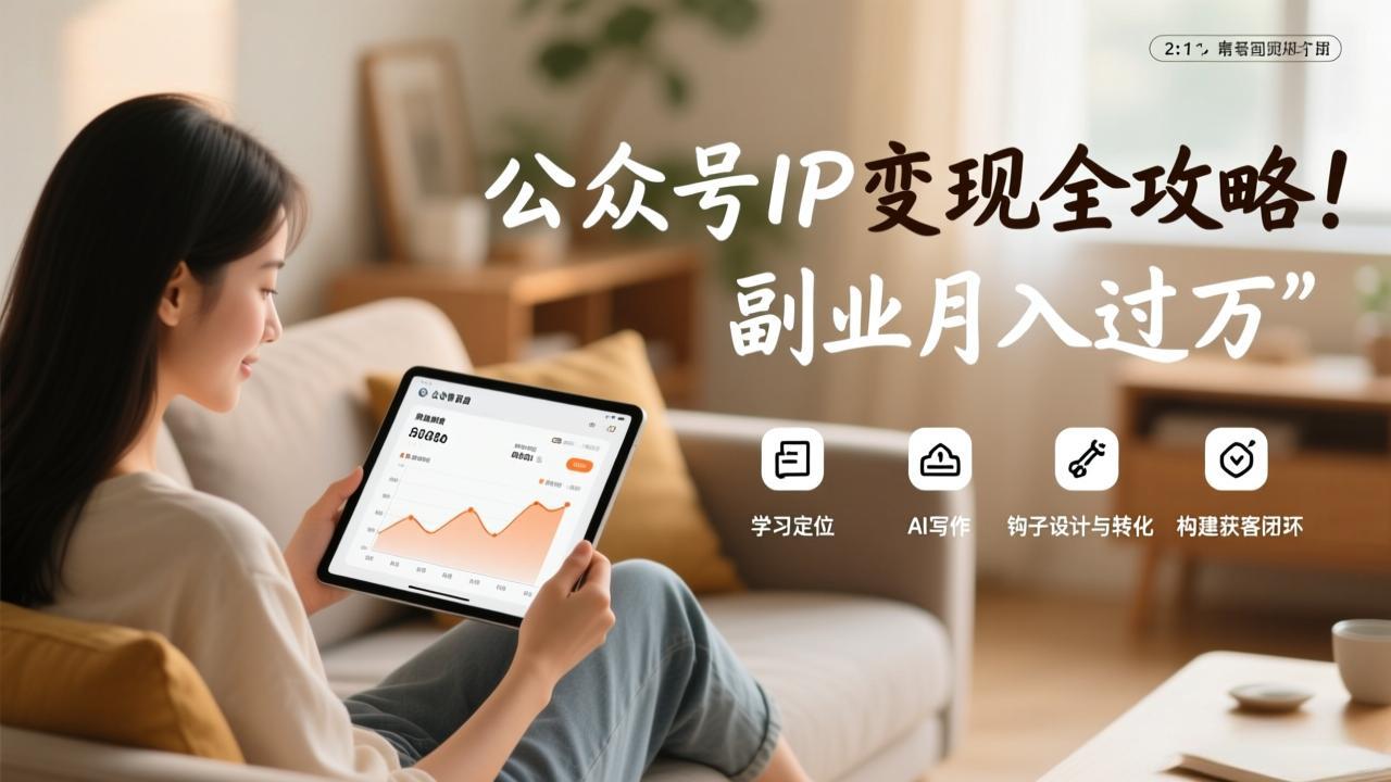 （17275期）公众号IP变现全攻略，学习定位、AI写作、钩子设计与转化，构建获客闭环，副业月入过万凯哥轻创网-轻创网-创业网-网创项目资源站-副业项目-创业项目-搞钱项目凯哥轻创网