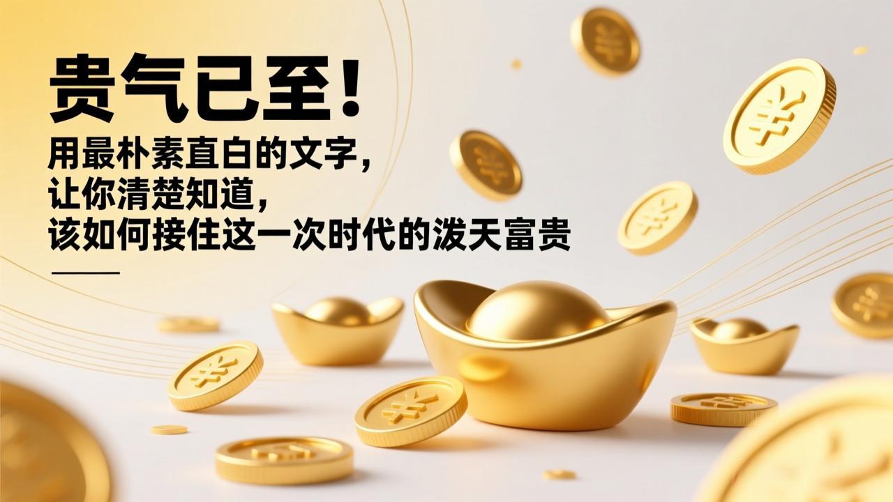 （17049期）付费文章：贵气已至！用最朴素直白的文字，让你清楚知道，该如何接住这一次时代的泼天富贵凯哥轻创网-轻创网-创业网-网创项目资源站-副业项目-创业项目-搞钱项目凯哥轻创网