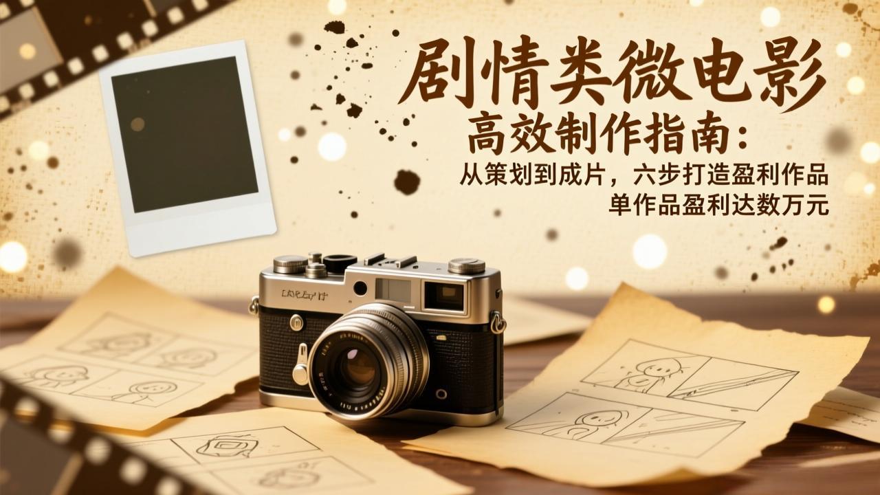 （17086期）剧情类微电影高效制作指南：从策划到成片，六步打造盈利作品，单作品盈利达数万元凯哥轻创网-轻创网-创业网-网创项目资源站-副业项目-创业项目-搞钱项目凯哥轻创网