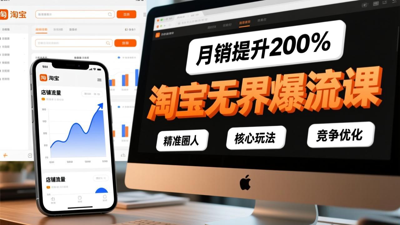 （17132期）淘宝无界爆流课，精准圈人、核心玩法、竞争优化，快速引爆店铺流量，月销提升200%凯哥轻创网-轻创网-创业网-网创项目资源站-副业项目-创业项目-搞钱项目凯哥轻创网