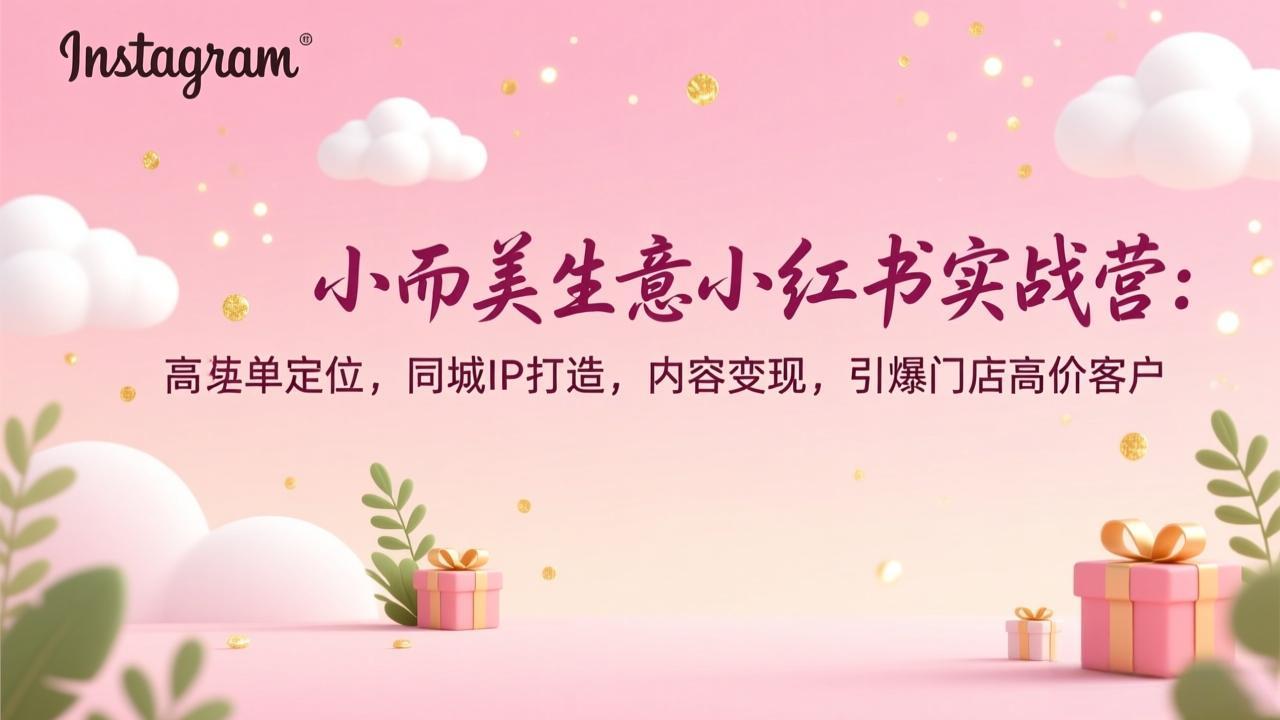 （17113期）小而美生意小红书实战营：高客单定位，同城IP打造，内容变现，引爆门店高价客户凯哥轻创网-轻创网-创业网-网创项目资源站-副业项目-创业项目-搞钱项目凯哥轻创网