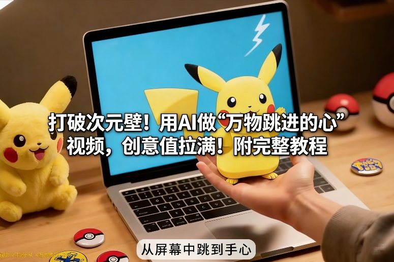 打破次元壁!用AI做【万物跳进手心】视频,创意值拉满!附完整教程凯哥轻创网-轻创网-创业网-网创项目资源站-副业项目-创业项目-搞钱项目凯哥轻创网