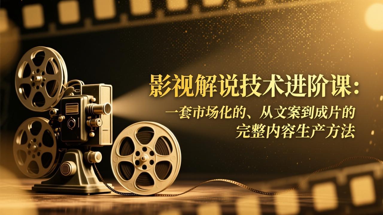 （17185期）影视解说技术进阶课：一套市场化的、从文案到成片的完整内容生产方法凯哥轻创网-轻创网-创业网-网创项目资源站-副业项目-创业项目-搞钱项目凯哥轻创网