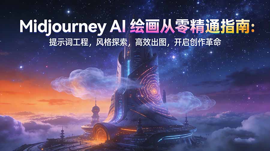 （17118期）Midjourney AI绘画从零精通指南：提示词工程，风格探索，高效出图，开启创作革命凯哥轻创网-轻创网-创业网-网创项目资源站-副业项目-创业项目-搞钱项目凯哥轻创网