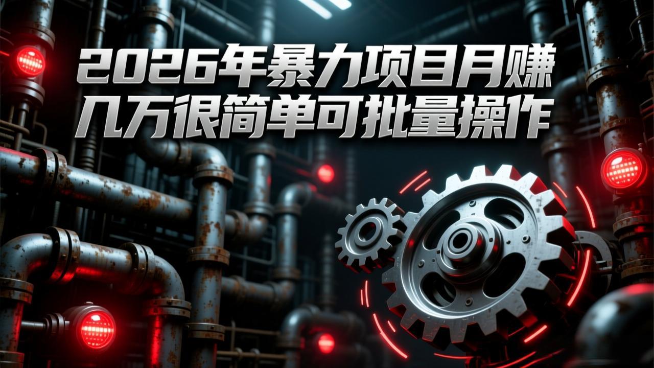 （17218期）2026年暴力项目月赚几万很简单可批量操作，成本低，利润大凯哥轻创网-轻创网-创业网-网创项目资源站-副业项目-创业项目-搞钱项目凯哥轻创网