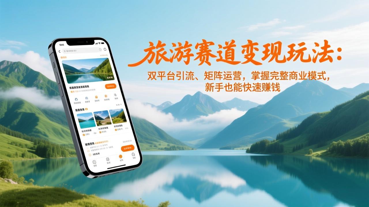 （17153期）旅游赛道变现玩法：双平台引流、矩阵运营，掌握完整商业模式，新手也能快速赚钱凯哥轻创网-轻创网-创业网-网创项目资源站-副业项目-创业项目-搞钱项目凯哥轻创网