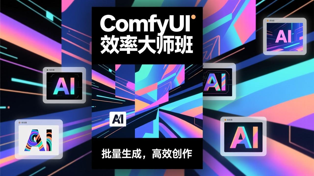 （17107期）ComfyUI效率大师班：工作流搭建，批量生成，将个人AI出图效率提升5-10倍，月接单收入1-3万凯哥轻创网-轻创网-创业网-网创项目资源站-副业项目-创业项目-搞钱项目凯哥轻创网