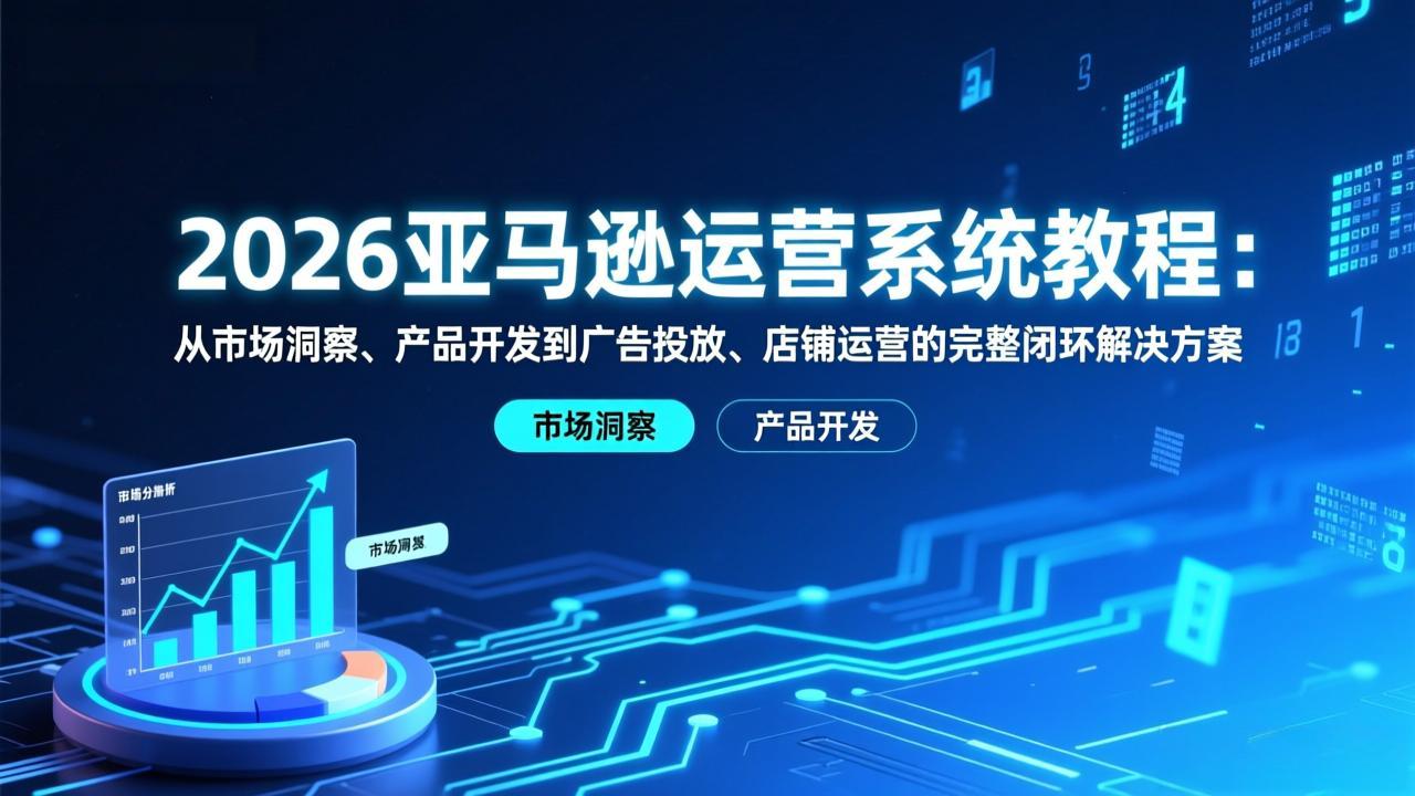 （17208期）2026亚马逊运营系统教程：从市场洞察、产品开发到广告投放、店铺运营的完整闭环解决方案凯哥轻创网-轻创网-创业网-网创项目资源站-副业项目-创业项目-搞钱项目凯哥轻创网