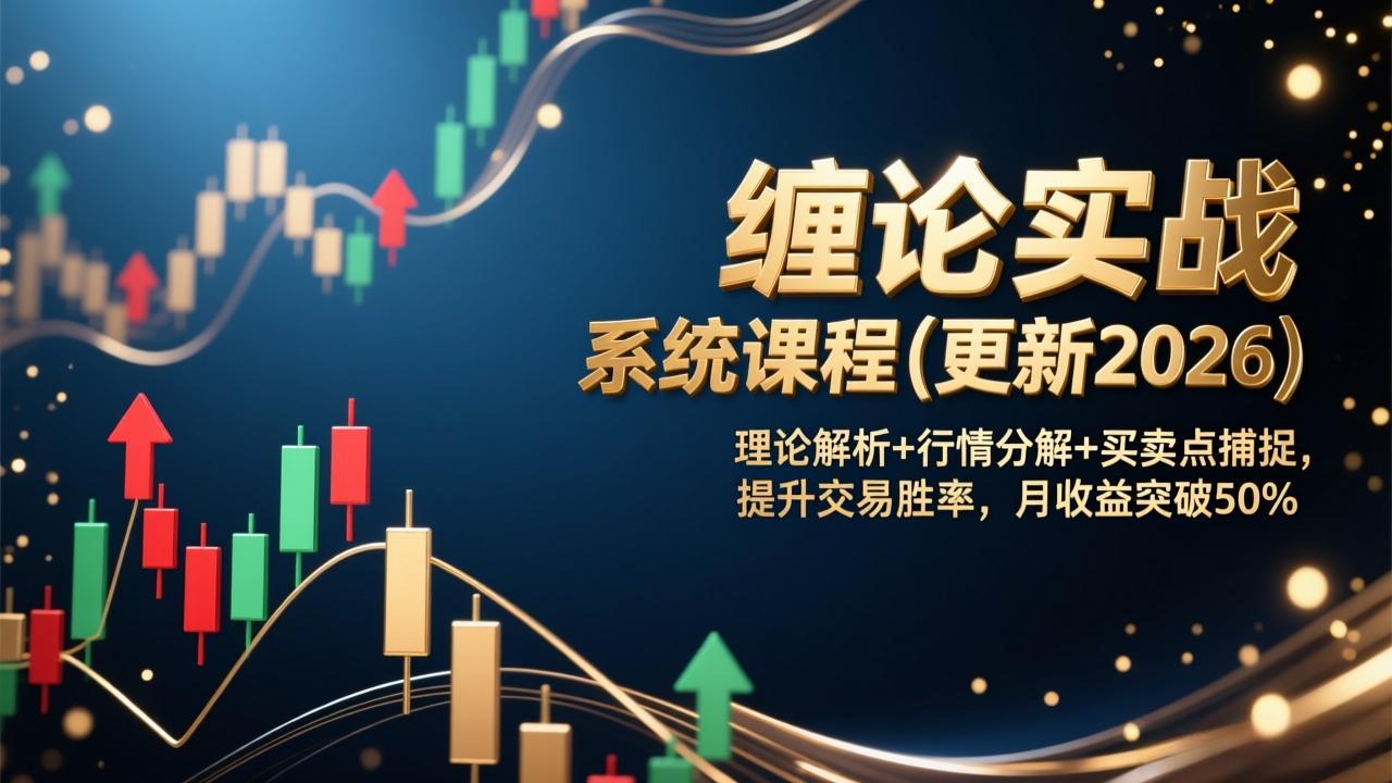 （17136期）缠论实战系统课程(更新2026)，理论解析+行情分解+买卖点捕捉，提升交易胜率，月收益突破50%凯哥轻创网-轻创网-创业网-网创项目资源站-副业项目-创业项目-搞钱项目凯哥轻创网