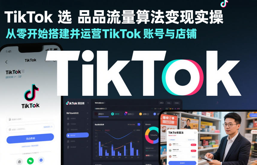 TikTok选品流量算法变现实操，从零开始搭建并运营TikTok账号与店铺凯哥轻创网-轻创网-创业网-网创项目资源站-副业项目-创业项目-搞钱项目凯哥轻创网