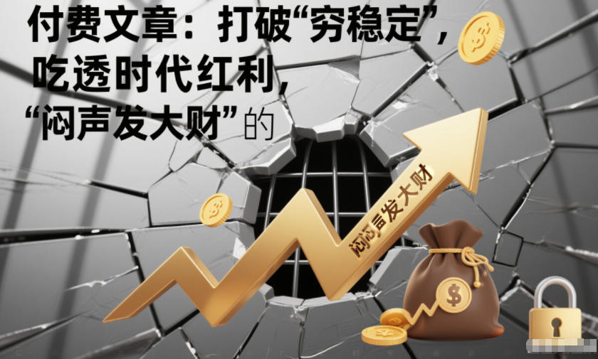 付费文章：打破“穷稳定”，吃透时代红利，“闷声发大财”的终极真谛凯哥轻创网-轻创网-创业网-网创项目资源站-副业项目-创业项目-搞钱项目凯哥轻创网