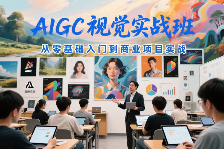 AIGC视觉实战班,从零基础入门到商业项目实战凯哥轻创网-轻创网-创业网-网创项目资源站-副业项目-创业项目-搞钱项目凯哥轻创网