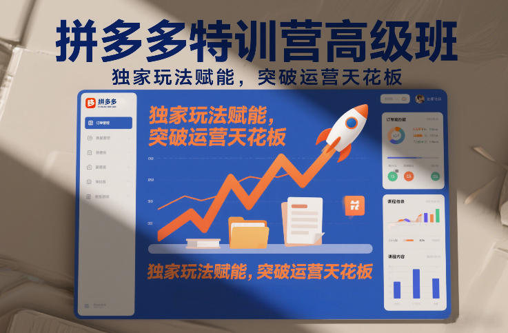 拼多多特训营高阶班，独家玩法赋能，突破运营天花板（更新26年1月）凯哥轻创网-轻创网-创业网-网创项目资源站-副业项目-创业项目-搞钱项目凯哥轻创网