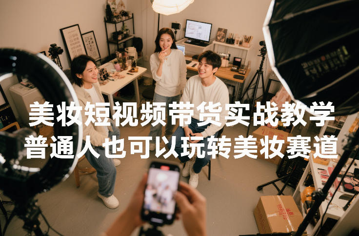 美妆短视频带货实战教学,普通人也可以玩转美妆赛道凯哥轻创网-轻创网-创业网-网创项目资源站-副业项目-创业项目-搞钱项目凯哥轻创网