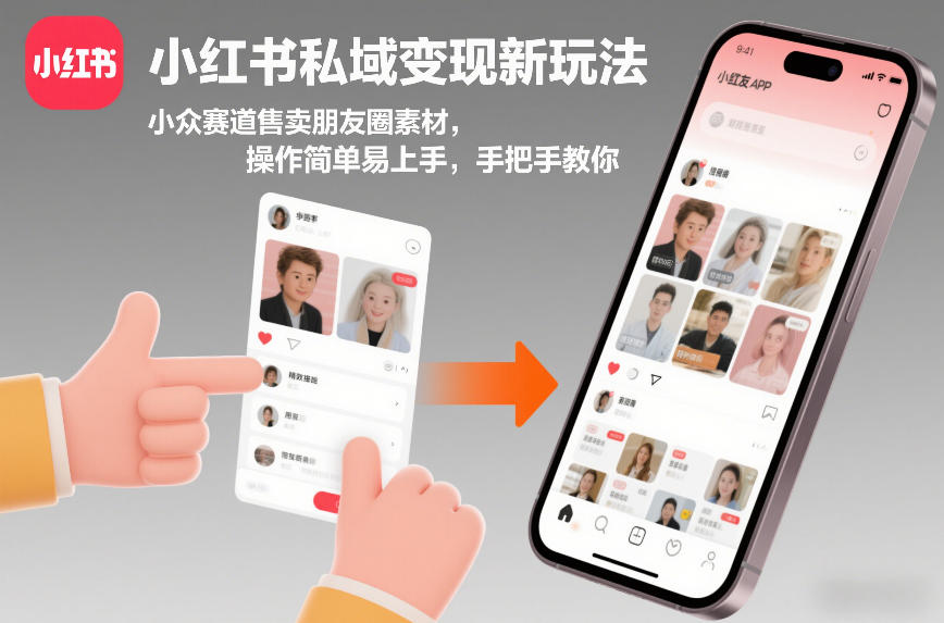 小红书私域变现新玩法，小众赛道售卖朋友圈素材，操作简单易上手，手把手教你凯哥轻创网-轻创网-创业网-网创项目资源站-副业项目-创业项目-搞钱项目凯哥轻创网