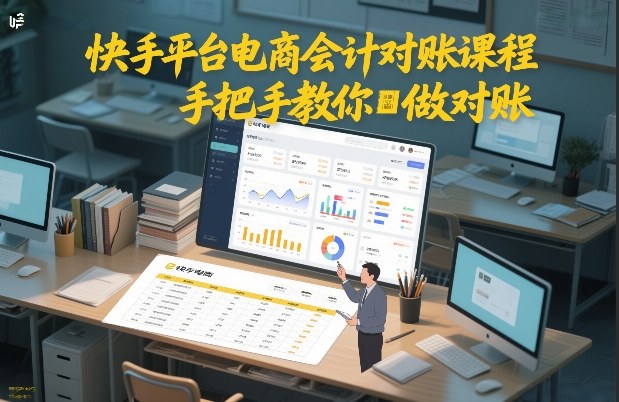 快手平台电商会计对账课程，手把手教你做对账凯哥轻创网-轻创网-创业网-网创项目资源站-副业项目-创业项目-搞钱项目凯哥轻创网