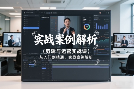 剪辑与运营实战课，从入门到精通，实战案例解析（更新2026）凯哥轻创网-轻创网-创业网-网创项目资源站-副业项目-创业项目-搞钱项目凯哥轻创网