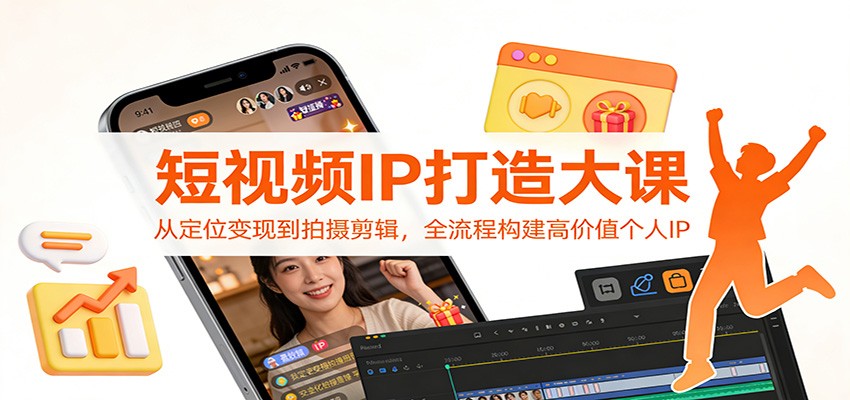 短视频IP打造大课:从定位变现到拍摄剪辑,全流程构建高价值个人IP凯哥轻创网-轻创网-创业网-网创项目资源站-副业项目-创业项目-搞钱项目凯哥轻创网