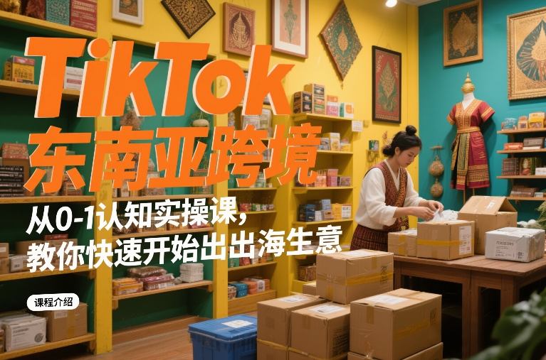 TikTok东南亚跨境从0-1认知实操课,教你快速开始出海生意凯哥轻创网-轻创网-创业网-网创项目资源站-副业项目-创业项目-搞钱项目凯哥轻创网