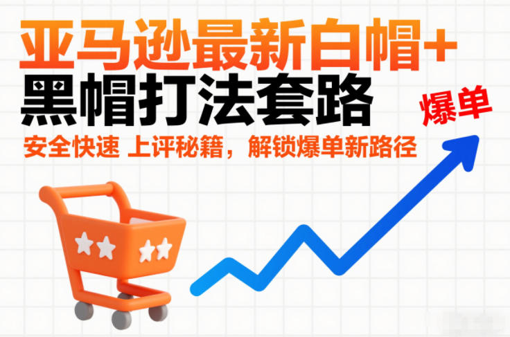 亚马逊最新白帽+黑帽打法套路，安全快速上评秘籍，解锁爆单新路径凯哥轻创网-轻创网-创业网-网创项目资源站-副业项目-创业项目-搞钱项目凯哥轻创网