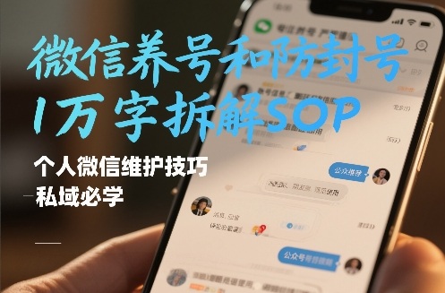 微信养号和防封号1万字拆解SOP,个人微信维护技巧,私域必学【文档】凯哥轻创网-轻创网-创业网-网创项目资源站-副业项目-创业项目-搞钱项目凯哥轻创网