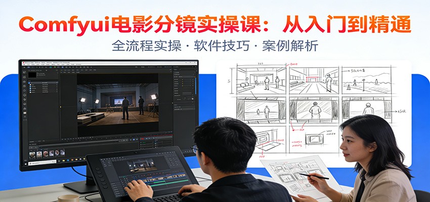 ComfyUI电影分镜实操课:分镜一致性,全流程AI视频制作,零基础也能做专业分镜凯哥轻创网-轻创网-创业网-网创项目资源站-副业项目-创业项目-搞钱项目凯哥轻创网