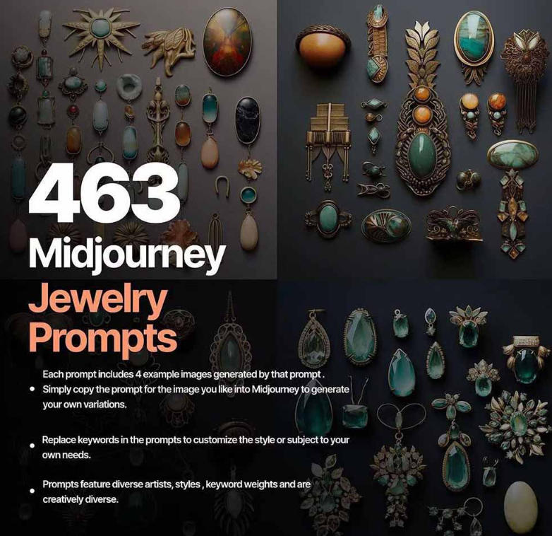 图片[2]凯哥轻创网-轻创网-创业网-网创项目资源站-副业项目-创业项目-搞钱项目460+专业Midjourney珠宝摄影AI提示词戒指，项链-耳环-手链-宝石等，立即开始创作珠宝艺术凯哥轻创网-轻创网-创业网-网创项目资源站-副业项目-创业项目-搞钱项目凯哥轻创网