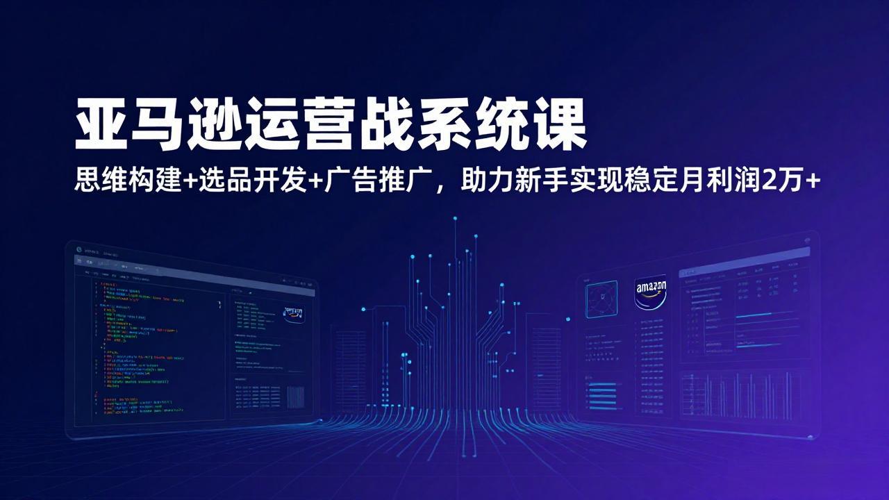 （17311期）亚马逊运营实战系统课，思维构建+选品开发+广告推广，助力新手实现稳定月利润2万+（更新）凯哥轻创网-轻创网-创业网-网创项目资源站-副业项目-创业项目-搞钱项目凯哥轻创网