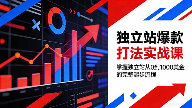 （17322期）独立站爆款打法实战课，掌握独立站从0到1000美金的完整起步流程凯哥轻创网-轻创网-创业网-网创项目资源站-副业项目-创业项目-搞钱项目凯哥轻创网