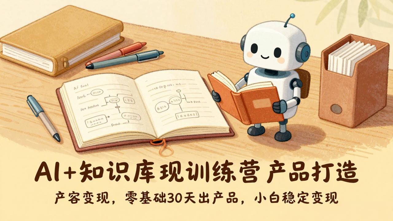 （17323期）AI+知识库变现训练营，产品打造、内容创作、全平台变现，零基础30天出产品，小白稳定变现凯哥轻创网-轻创网-创业网-网创项目资源站-副业项目-创业项目-搞钱项目凯哥轻创网