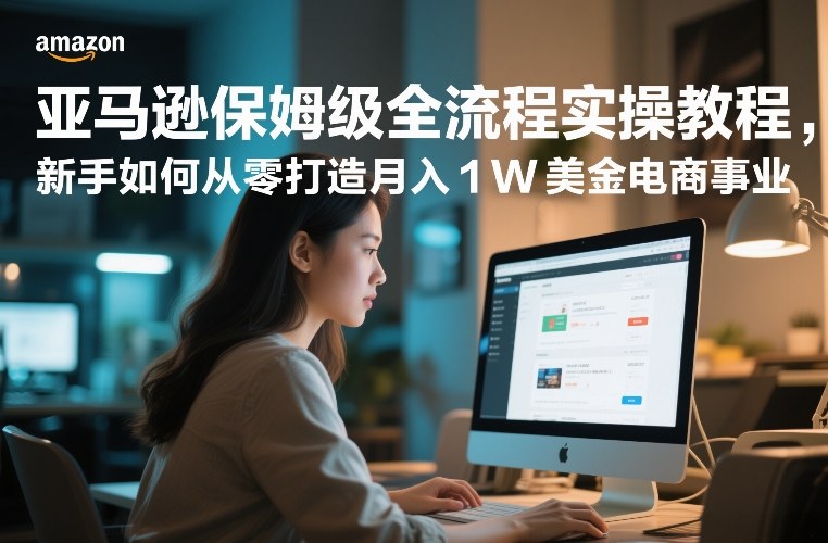 亚马逊保姆级全流程实操教程,新手如何从零打造月入1W美金电商事业凯哥轻创网-轻创网-创业网-网创项目资源站-副业项目-创业项目-搞钱项目凯哥轻创网