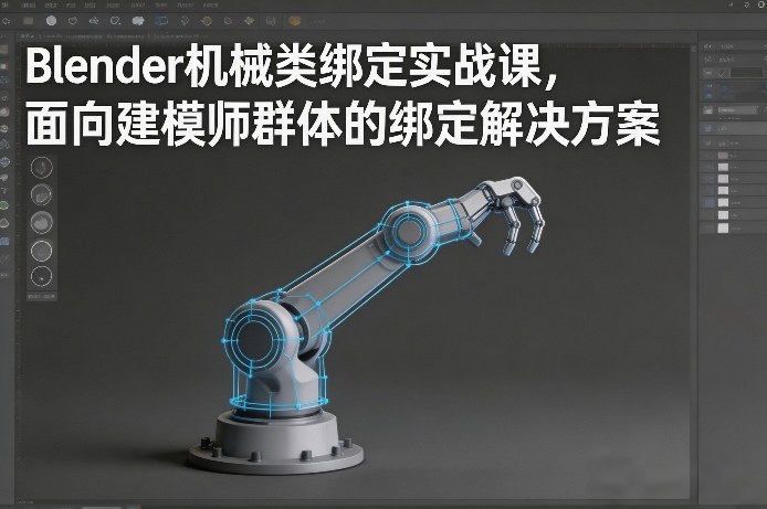 Blender机械类绑定实战课，面向建模师群体的绑定解决方案凯哥轻创网-轻创网-创业网-网创项目资源站-副业项目-创业项目-搞钱项目凯哥轻创网