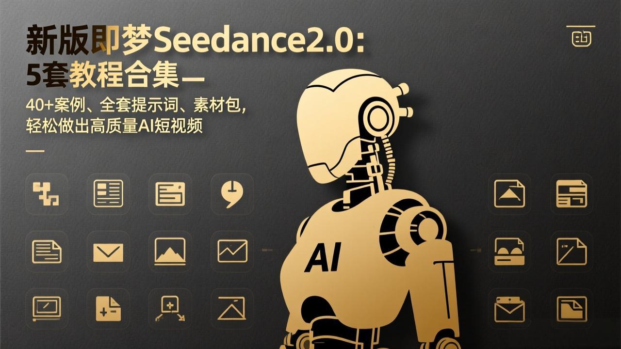 (17398期)新版即梦Seedance2.0:5套教程合集,40+案例、全套提示词、素材包,轻松做出高质量AI短视频凯哥轻创网-轻创网-创业网-网创项目资源站-副业项目-创业项目-搞钱项目凯哥轻创网
