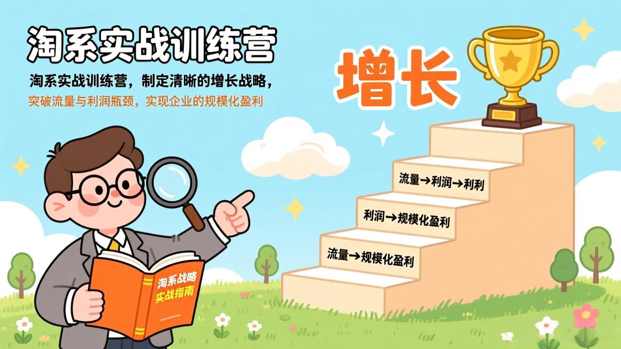 （17325期）淘系实战训练营(更新)，制定清晰的增长战略，突破流量与利润瓶颈，实现企业的规模化盈利凯哥轻创网-轻创网-创业网-网创项目资源站-副业项目-创业项目-搞钱项目凯哥轻创网