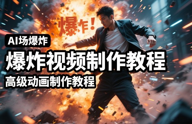 AI场景爆炸视频制作教程,利用人物实拍视频制作出高级的动画特效凯哥轻创网-轻创网-创业网-网创项目资源站-副业项目-创业项目-搞钱项目凯哥轻创网
