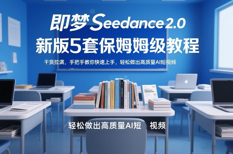即梦Seedance2.0新版5套保姆级教程，干货拉满，手把手教你快速上手，轻松做出高质量AI短视频凯哥轻创网-轻创网-创业网-网创项目资源站-副业项目-创业项目-搞钱项目凯哥轻创网
