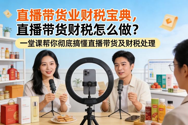 直播带货业财税宝典，直播带货财税怎么做？一堂课帮你彻底搞懂直播带货及财税处理凯哥轻创网-轻创网-创业网-网创项目资源站-副业项目-创业项目-搞钱项目凯哥轻创网