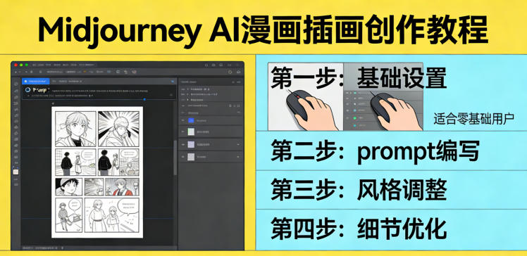 利用Midjourney AI人工智能轻松创作漫画插画教程，零基础创作完整漫画插画凯哥轻创网-轻创网-创业网-网创项目资源站-副业项目-创业项目-搞钱项目凯哥轻创网