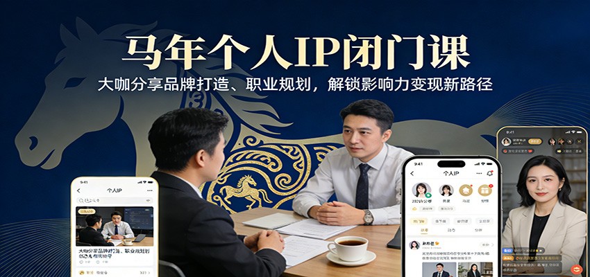 马年个人IP闭门课，大咖分享品牌打造、职业规划，解锁影响力变现新路径凯哥轻创网-轻创网-创业网-网创项目资源站-副业项目-创业项目-搞钱项目凯哥轻创网