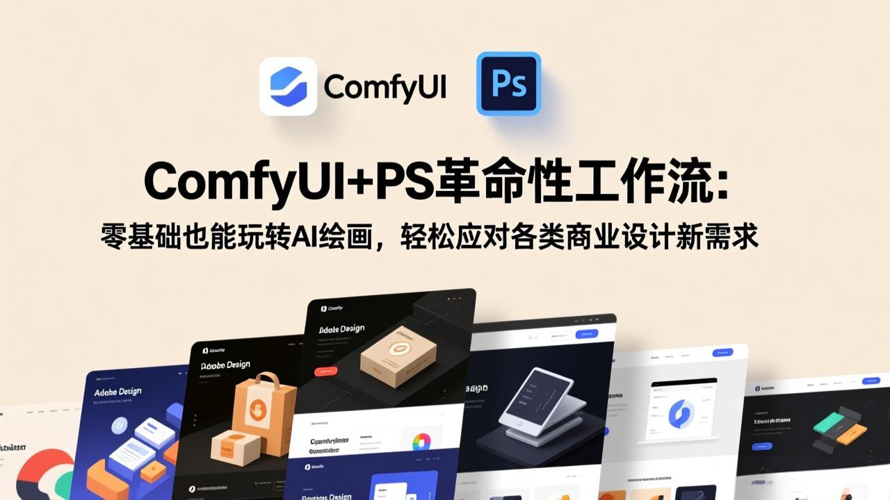 (17512期)ComfyUI+PS革命性工作流:零基础也能玩转AI绘画,轻松应对各类商业设计新需求凯哥轻创网-轻创网-创业网-网创项目资源站-副业项目-创业项目-搞钱项目凯哥轻创网