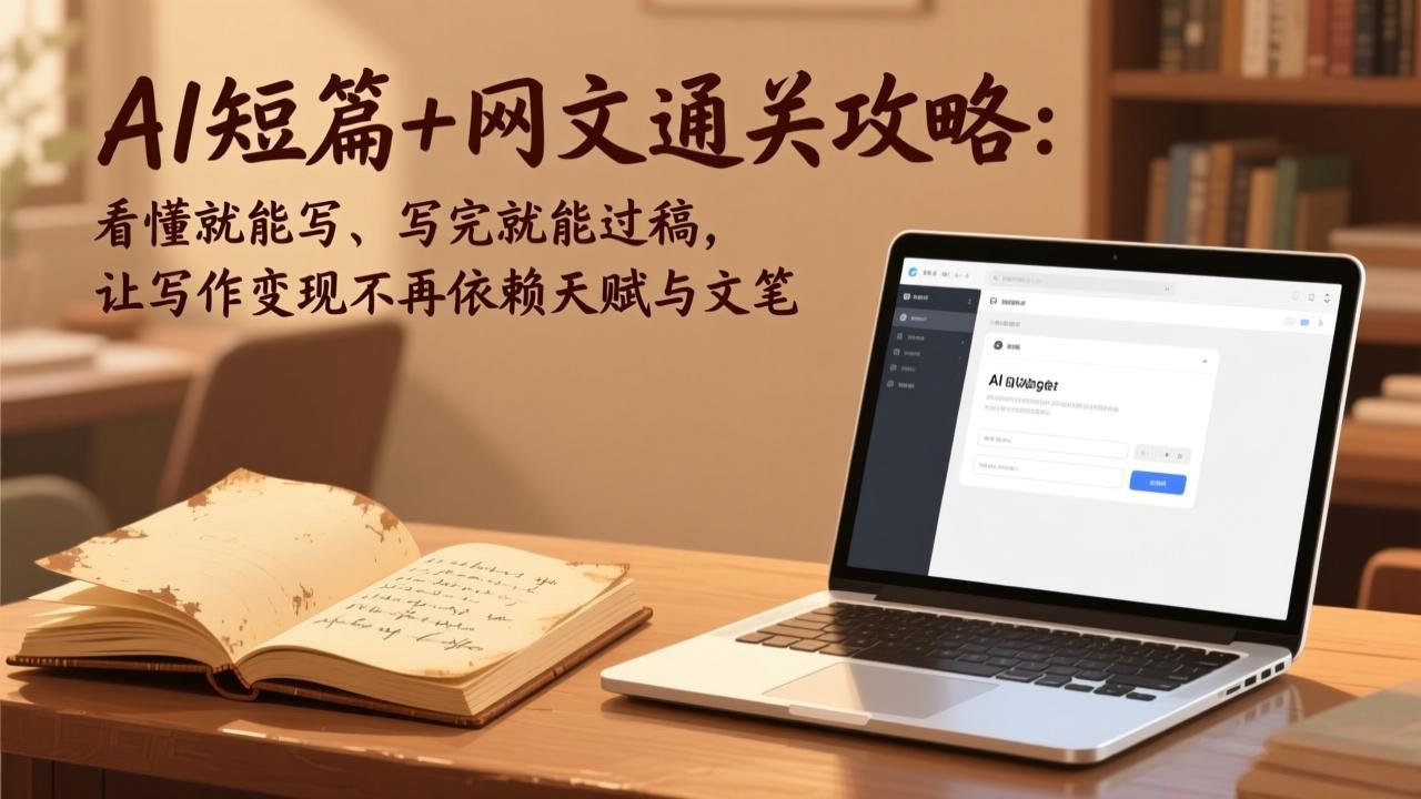 (17515期)AI短篇+网文通关攻略:看懂就能写、写完就能过稿,让写作变现不再依赖天赋与文笔凯哥轻创网-轻创网-创业网-网创项目资源站-副业项目-创业项目-搞钱项目凯哥轻创网